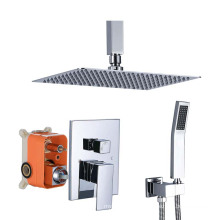 Rainfall shower system wall mounted conceal shower faucet mixer set with handheld shower